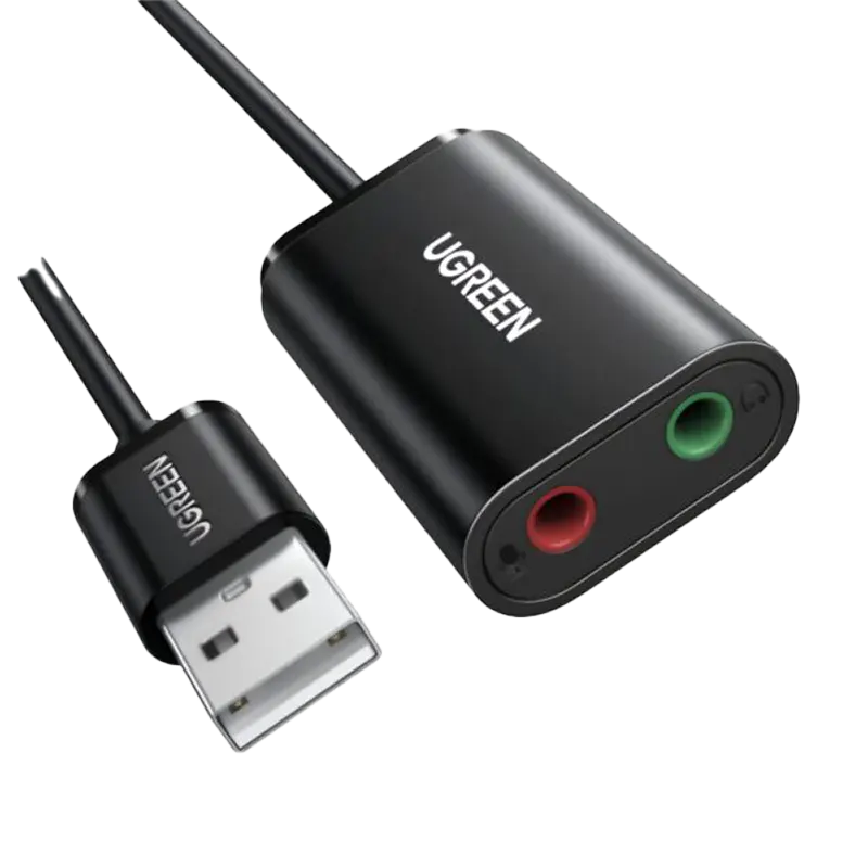 UGREEN CM129 USB A to 33.5mm Jack External Stereo Sound Adapter 15cm Mascom International.webp